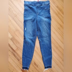 Spanx Jean leggings, distressed